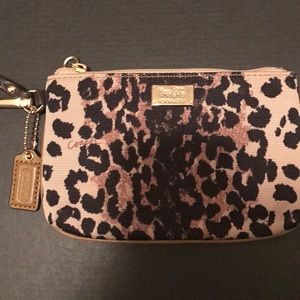 Coach cheetah wristlet